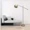 Lalia Home Black Matte Swivel Floor Lamp with Inner White Dome Shade